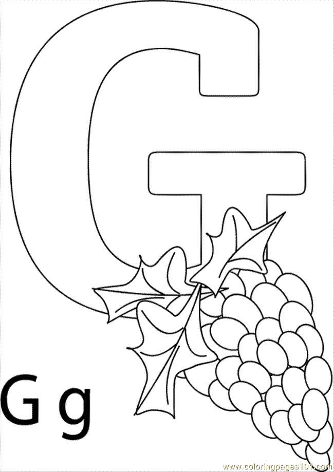 Free Printable Letter G Coloring Pages Perfect - Coloring pages