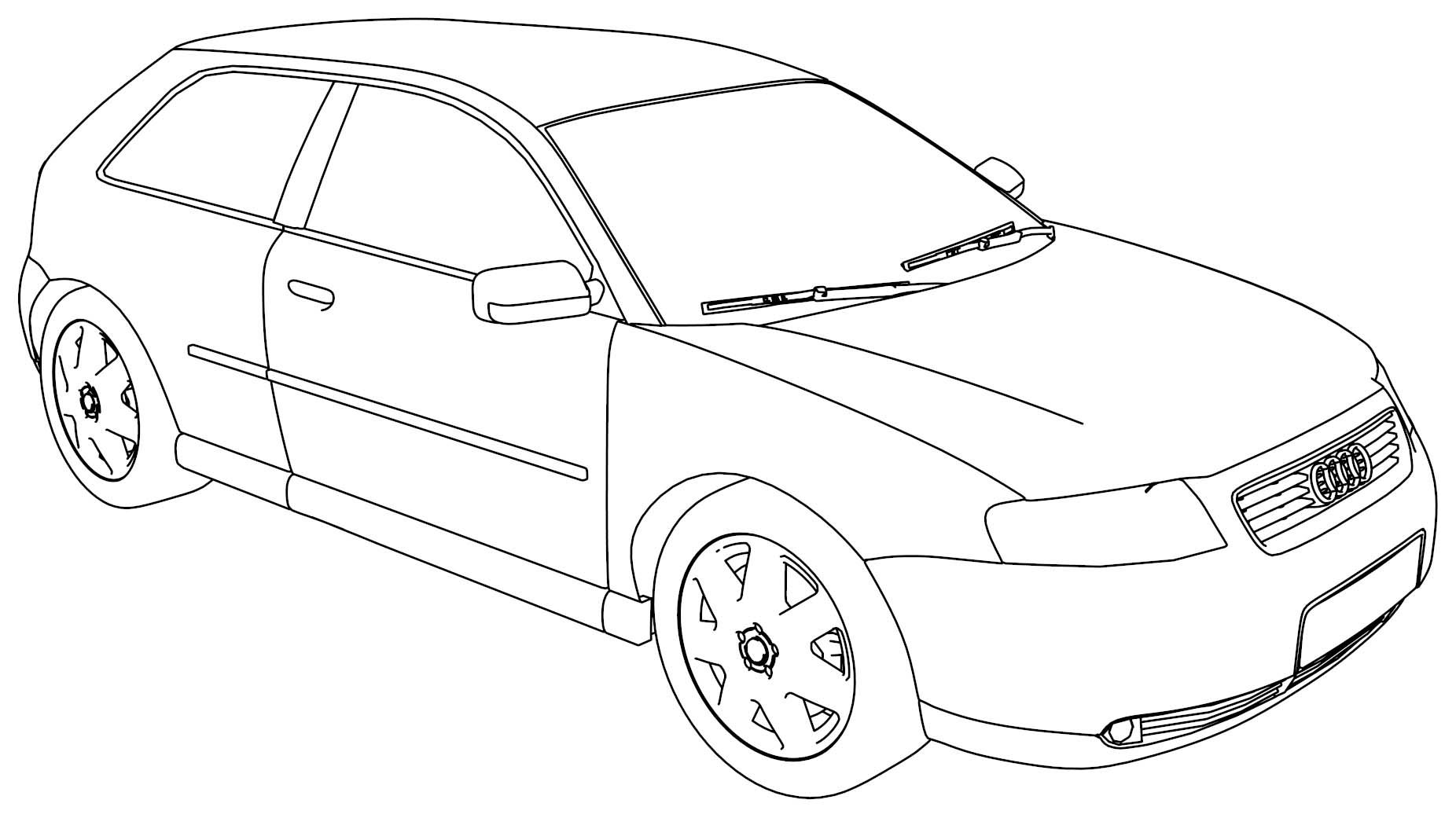 awesome Audi A3 Coloring Page | Audi a3, Coloring pages, Audi