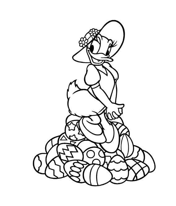 EASTER COLOURING: DISNEY DAISY DUCK EASTER COLOURING PICTURE | Easter  coloring pages, Disney easter, Disney coloring pages