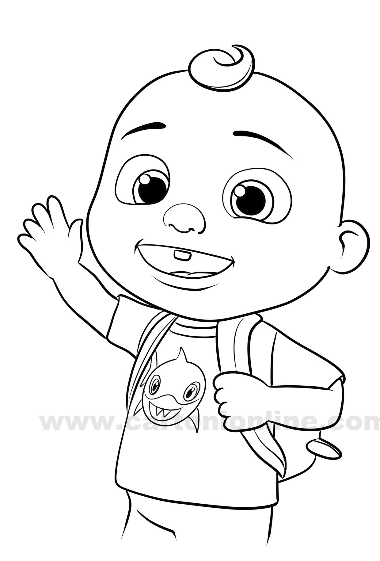 J.J. from Cocomelon coloring page
