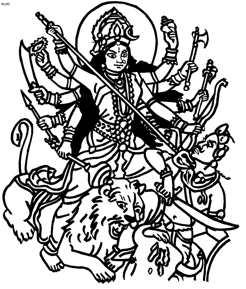 Goddess Durga Killing Mahisasura - Kids Portal For Parents