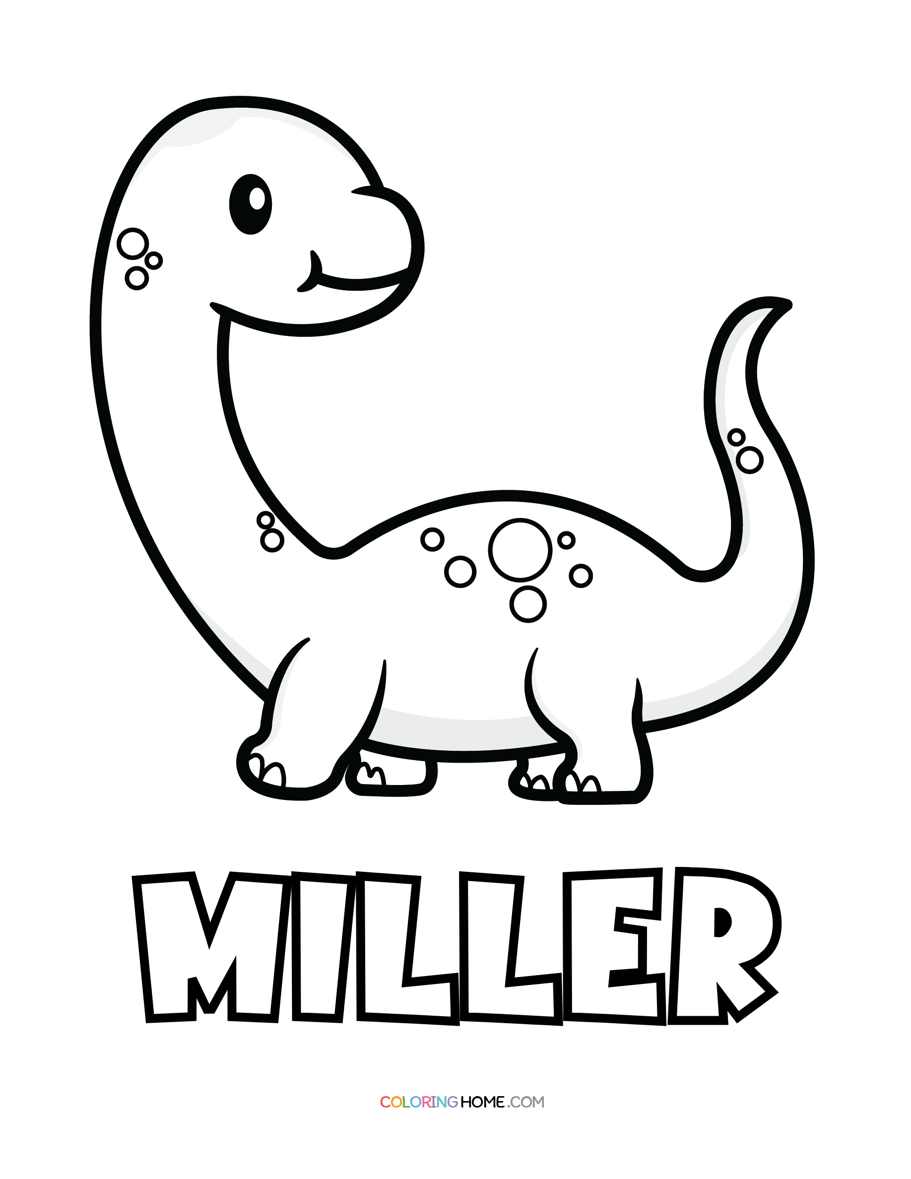 Miller dinosaur coloring page