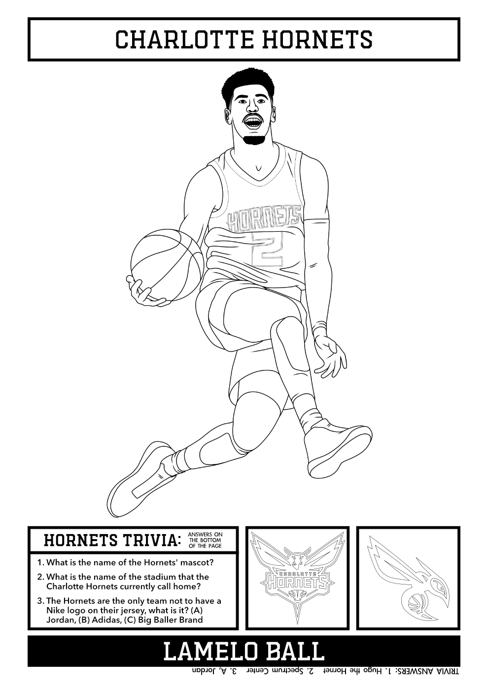 Just made an Activity Sheet featuring Lamelo, for the kids of this fanbase  : r/CharlotteHornets