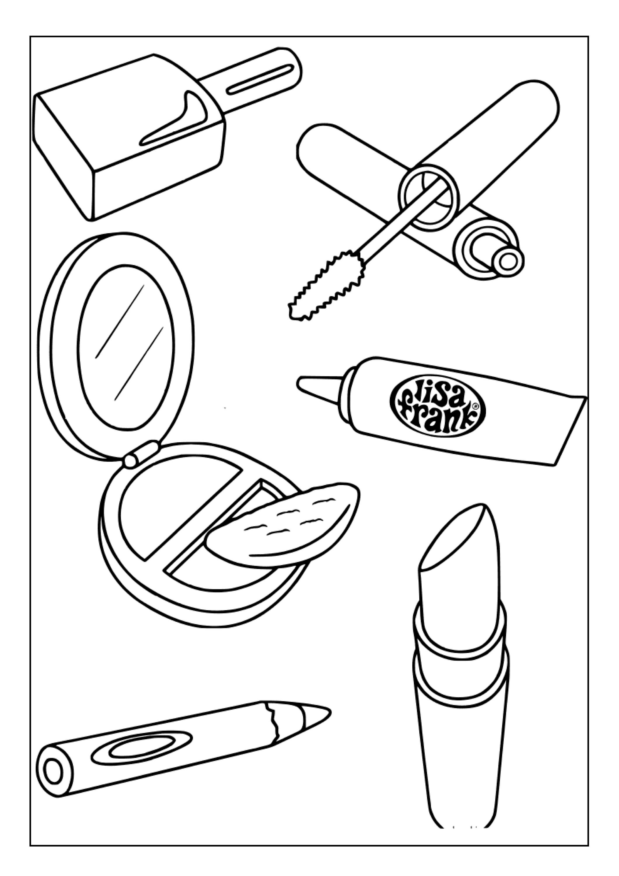 Printable Makeup Coloring Pages for ...