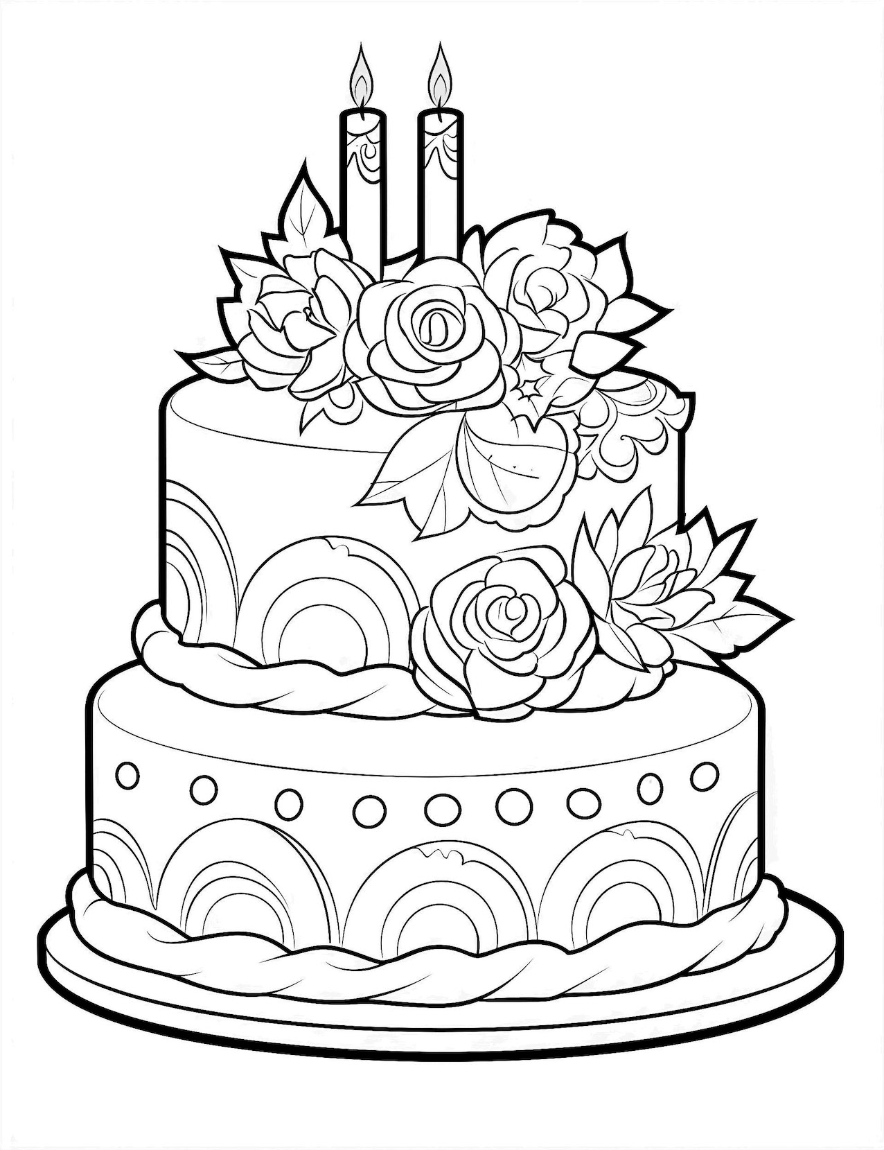53 Joyous Birthday Cake Coloring Pages ...