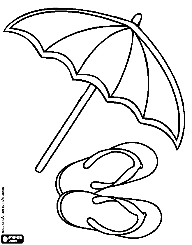 Beach Sandals Coloring Pages - Get ...