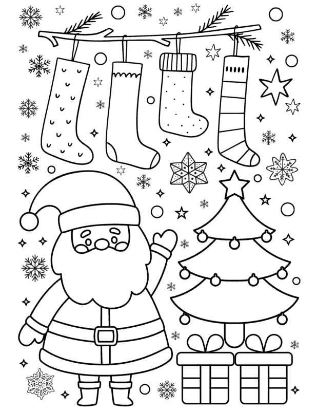 25 Free Christmas Coloring Pages (printable PDF)