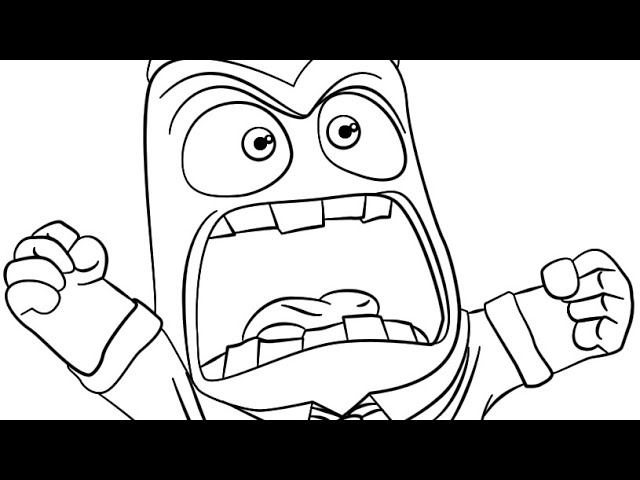 Inside Out Anger Pixar Coloring Page ...