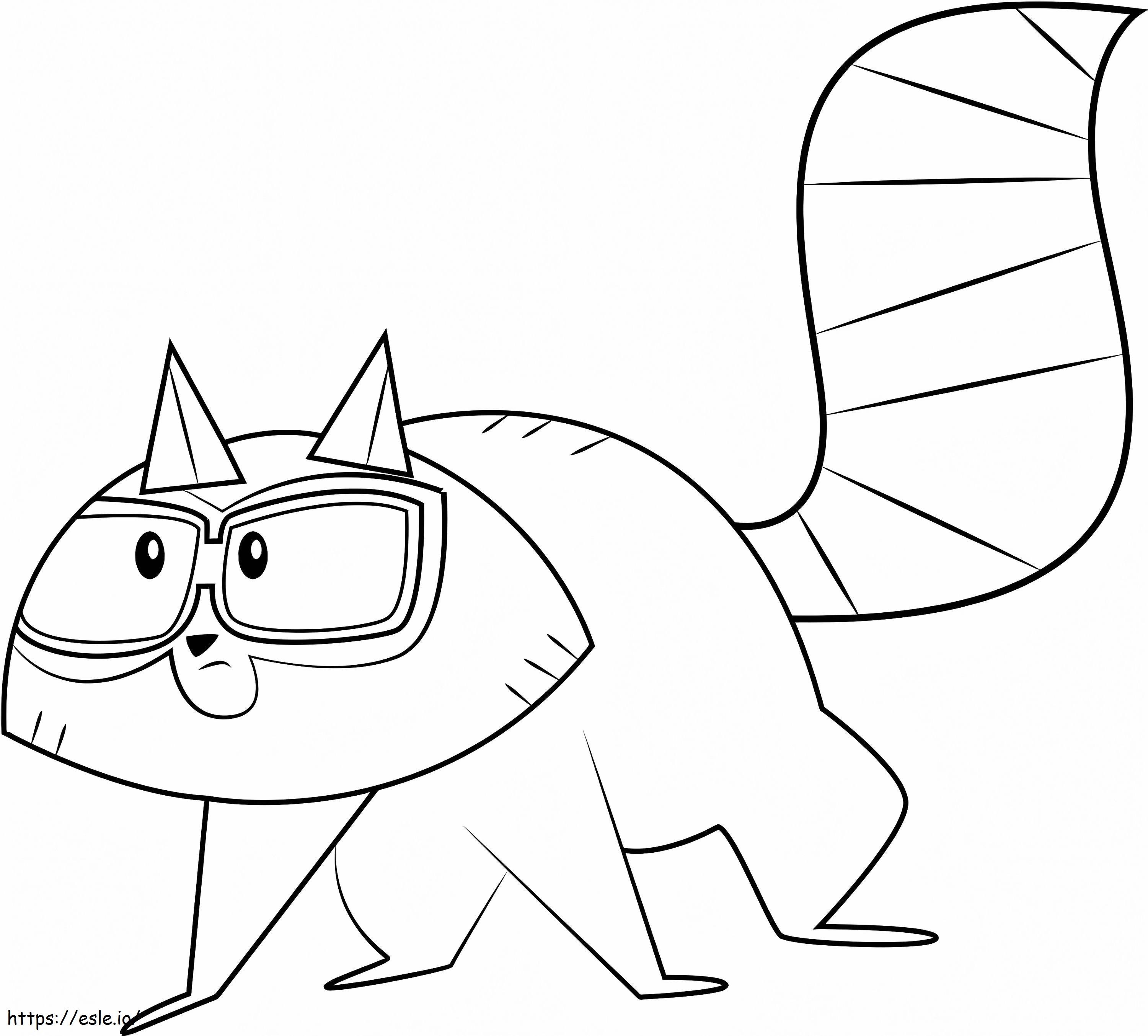 Total Drama Raccoon coloring page