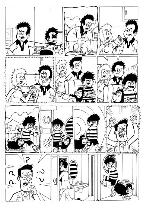 Dennis The Menace And Gnasher Colouring Pages - Free Colouring Pages