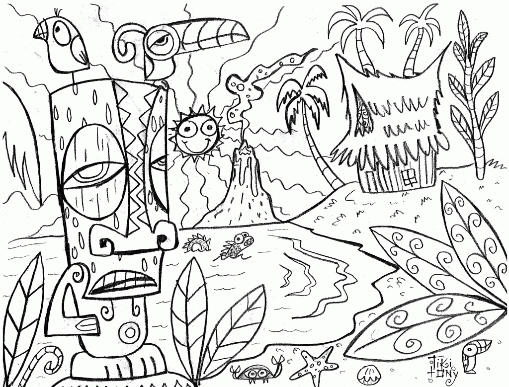 Hawaiian Pictures For Kids To Color - Coloring Pages for Kids and ...