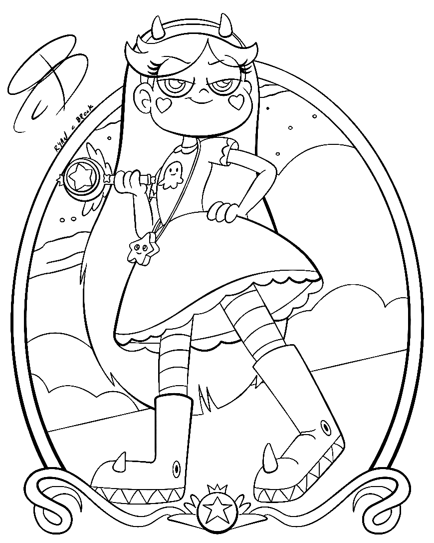 Beautiful Star Butterfly Coloring Pages - Star vs. the Forces of Evil Coloring  Pages - Coloring Pages For Kids And Adults