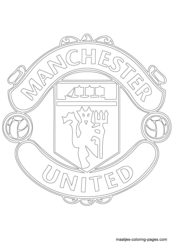 Manchester United logo soccer coloring pages