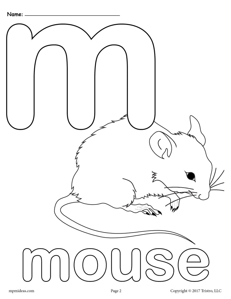 Letter M Alphabet Coloring Pages - 3 Printable Versions! – SupplyMe