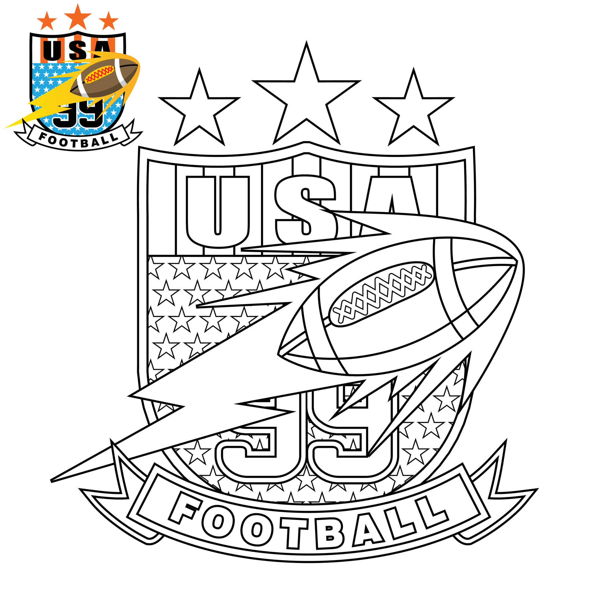Sport logo vector, rugby team logo, coloring page or book 16068179 Vector  Art at Vecteezy