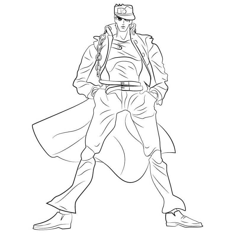 Printable Kujo Jotaro Coloring Pages - Anime Coloring Pages