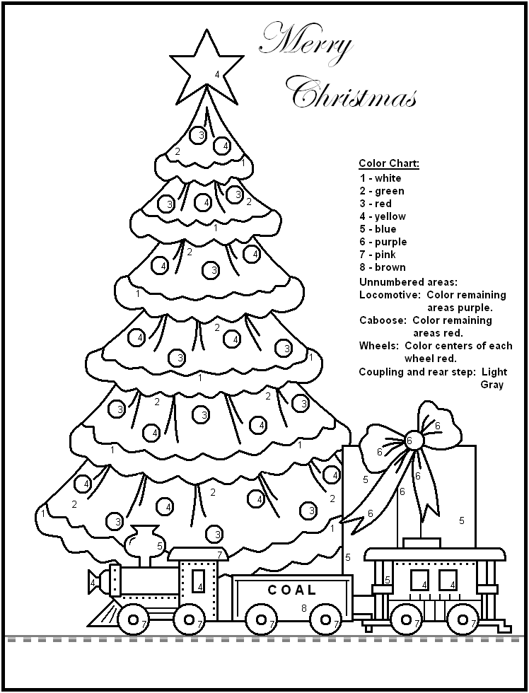 Christmas Printable Paint By Numbers