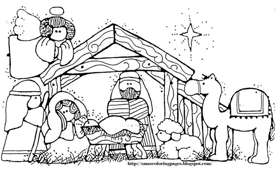 Nativity Coloring Pages With Scripture Nativity Coloring Pages ...