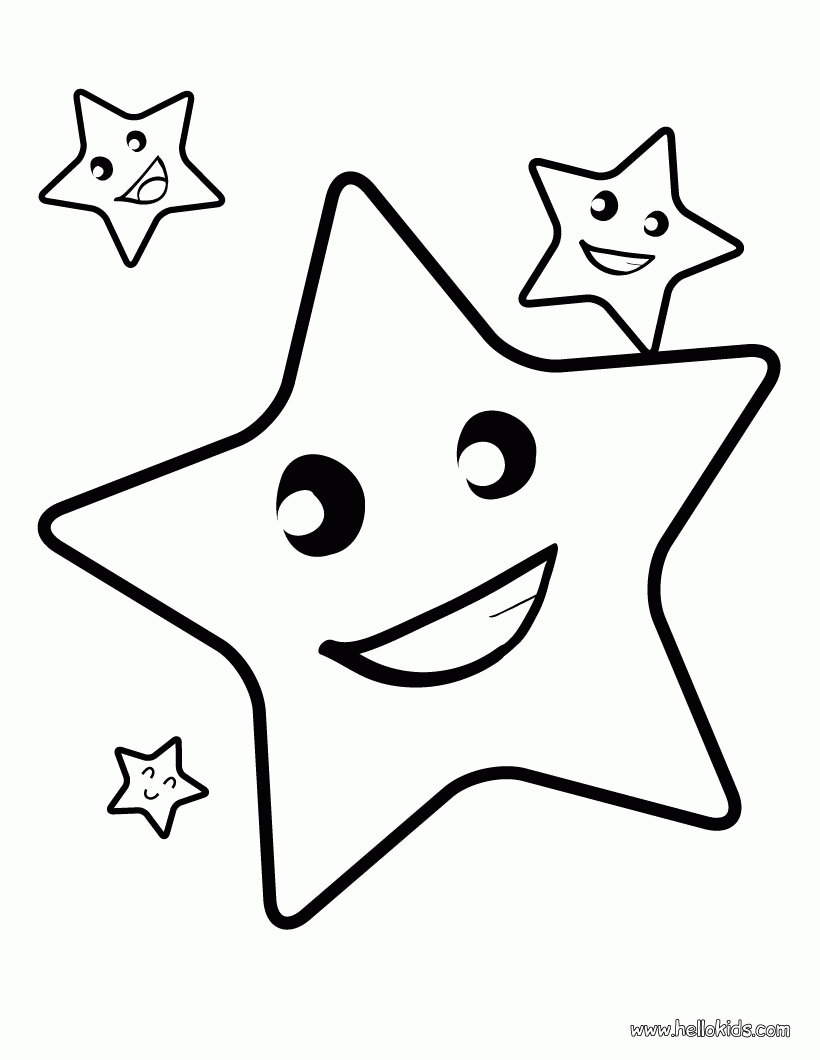Printable Coloring Pages Of Stars - Coloring