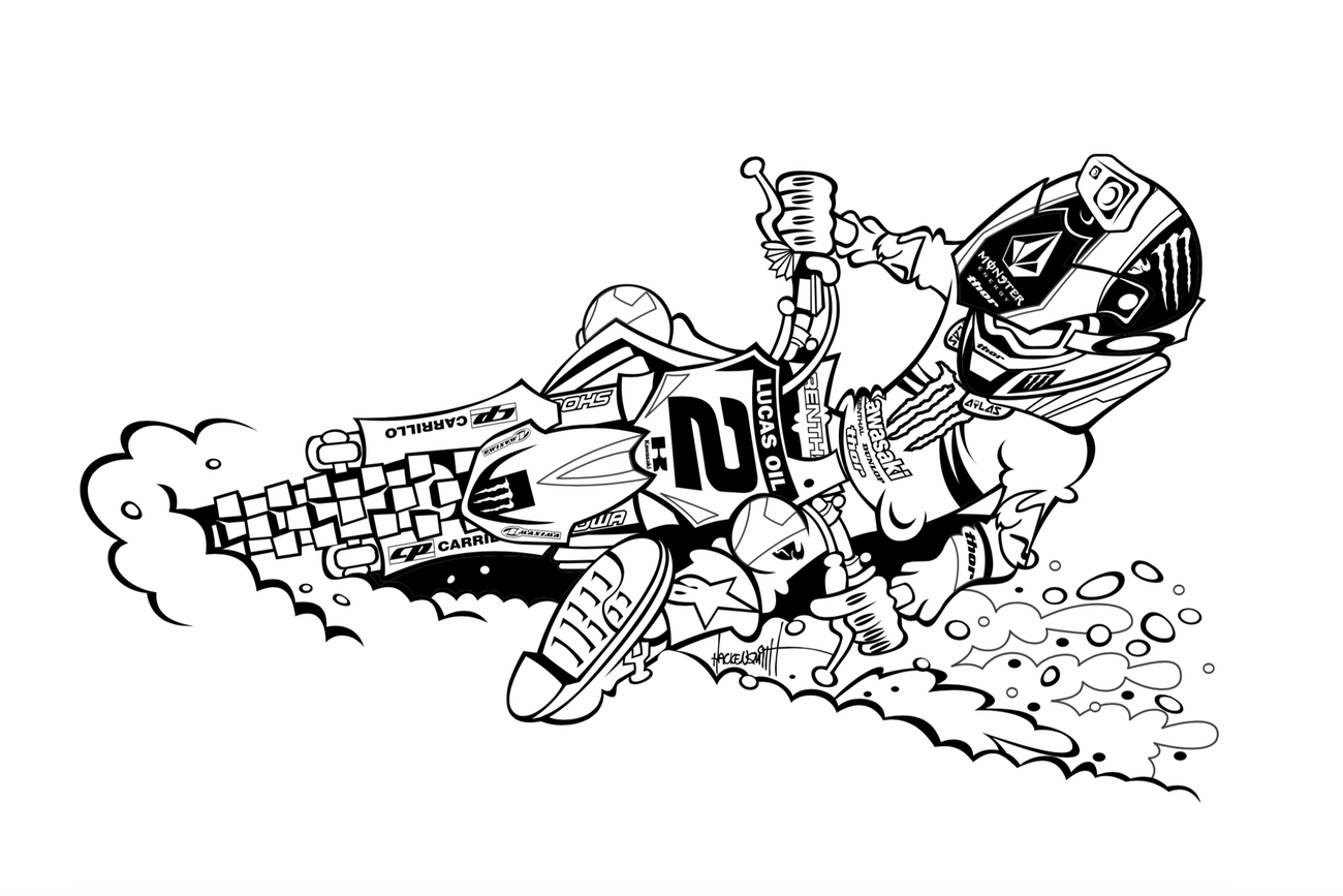 Downloadable Motocross Coloring Pages for Kids - Racer X Online