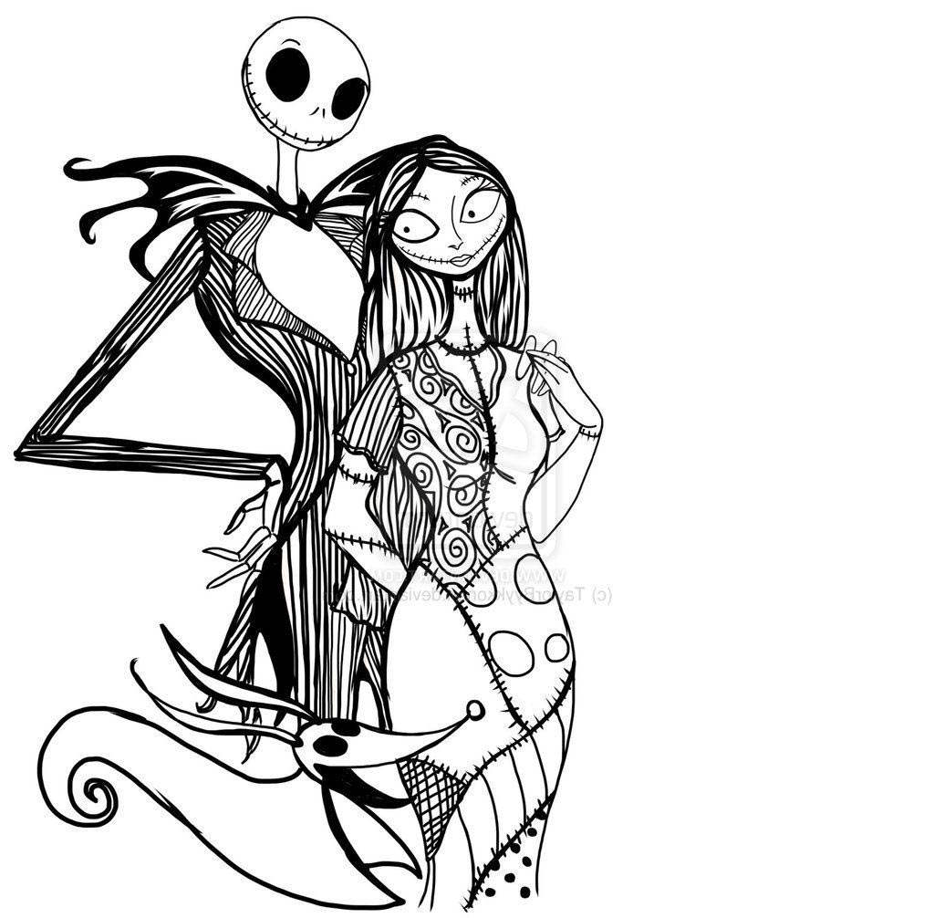 Pix For Gt Jack And Sally Nightmare Beforeristmas Coloring Pages The Adults  Free Skellington To Print – Slavyanka