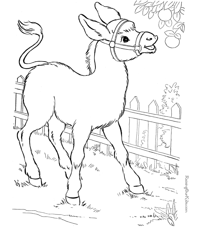 donkey coloring pages - Clip Art Library