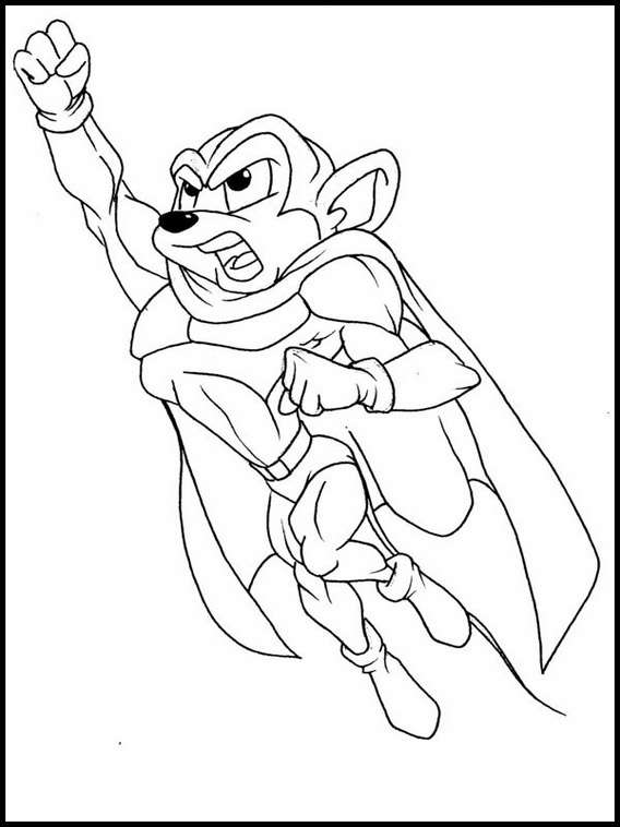 Printable Coloring Book Mighty Mouse 7