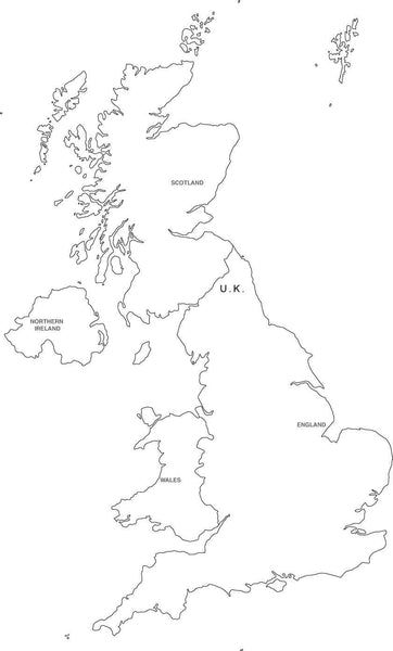 Digital United Kingdom Map for Adobe Illustrator and PowerPoint/KeyNote