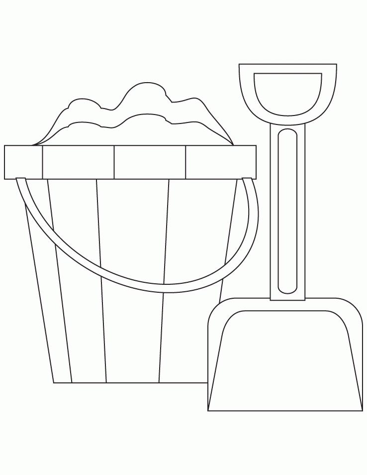 Bucket Coloring Page - Coloring Nation