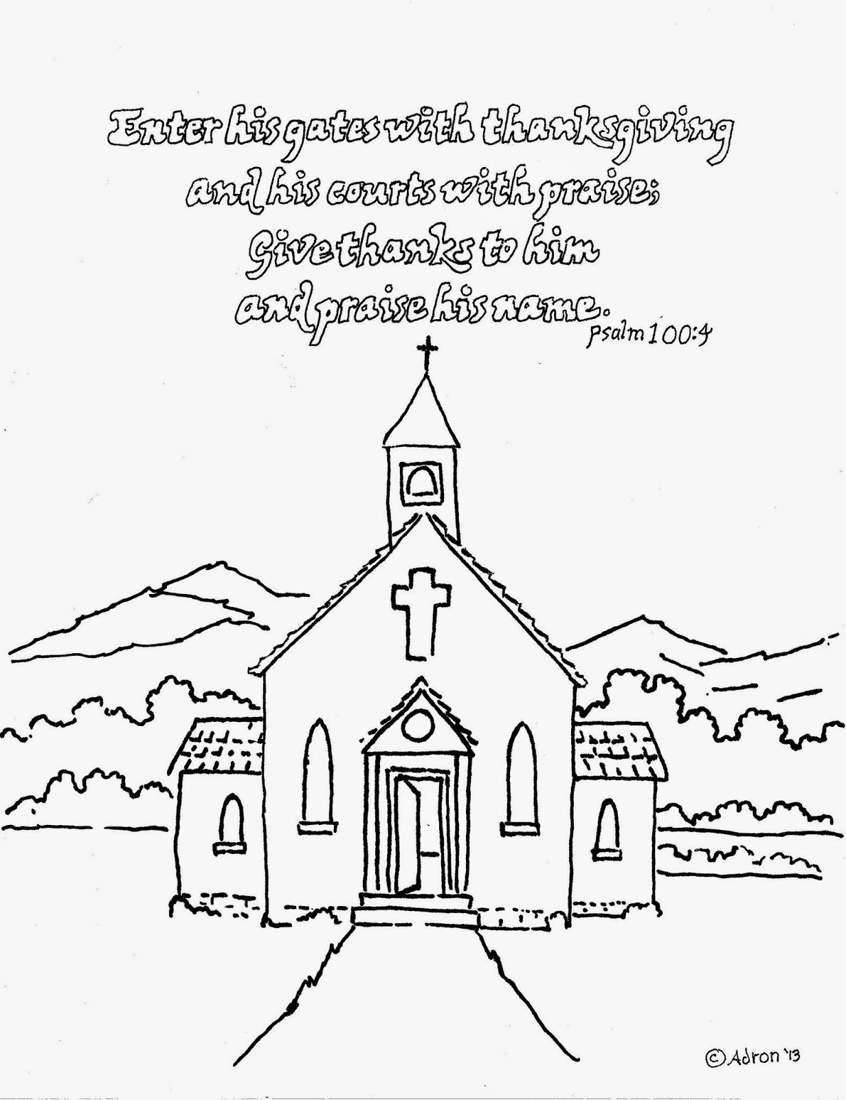 Free Coloring Sheets Of Churches - High Quality Coloring Pages