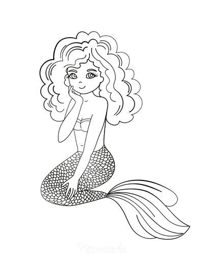 Printable Mermaid Coloring Pages with Free PDFs