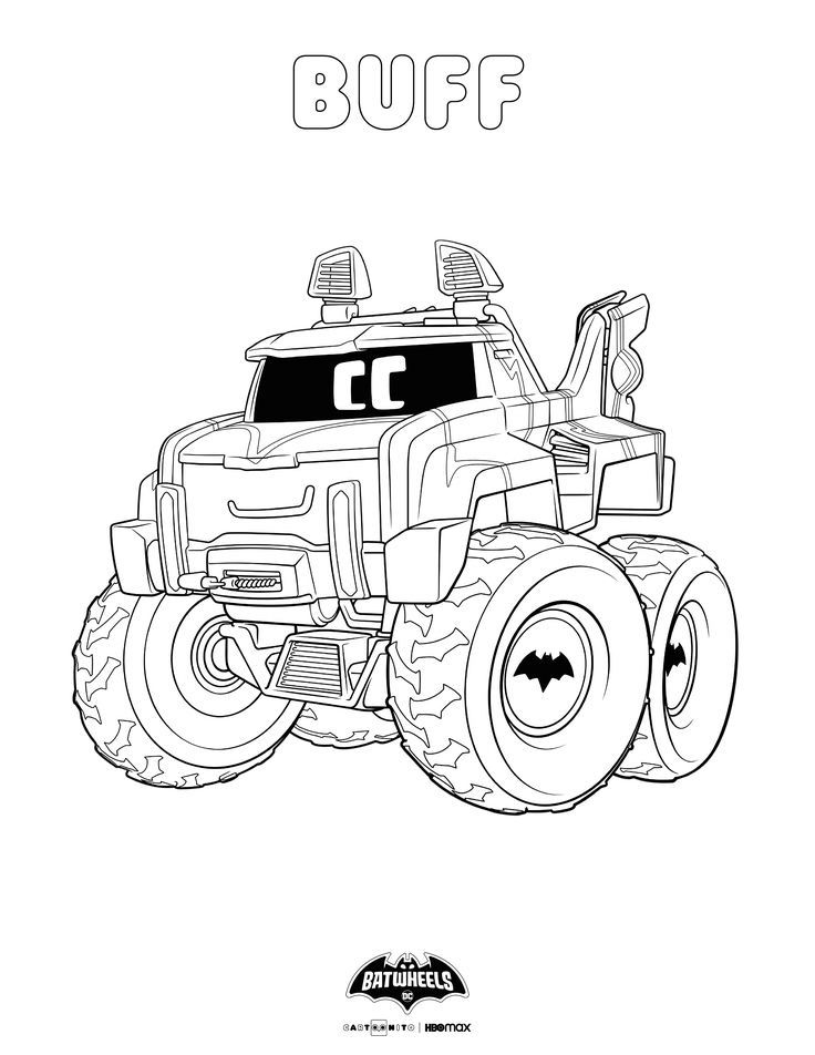 Batwheels Coloring Page | Buff | Cartoonito