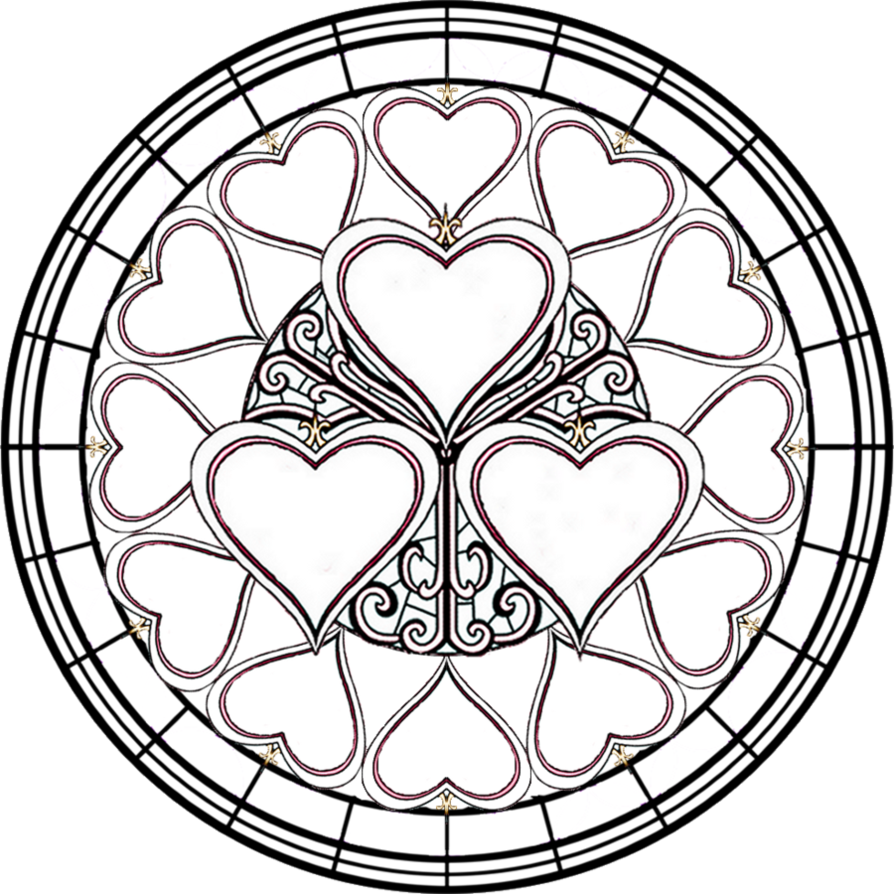 Stained glass window coloring pages download and print for free