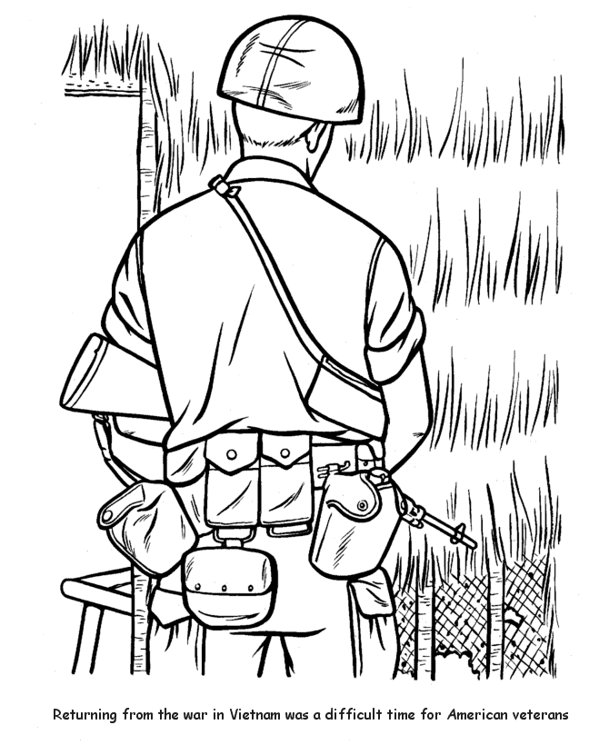 Veterans Day Coloring Pages - Vietnam War Veterans Coloring Page 