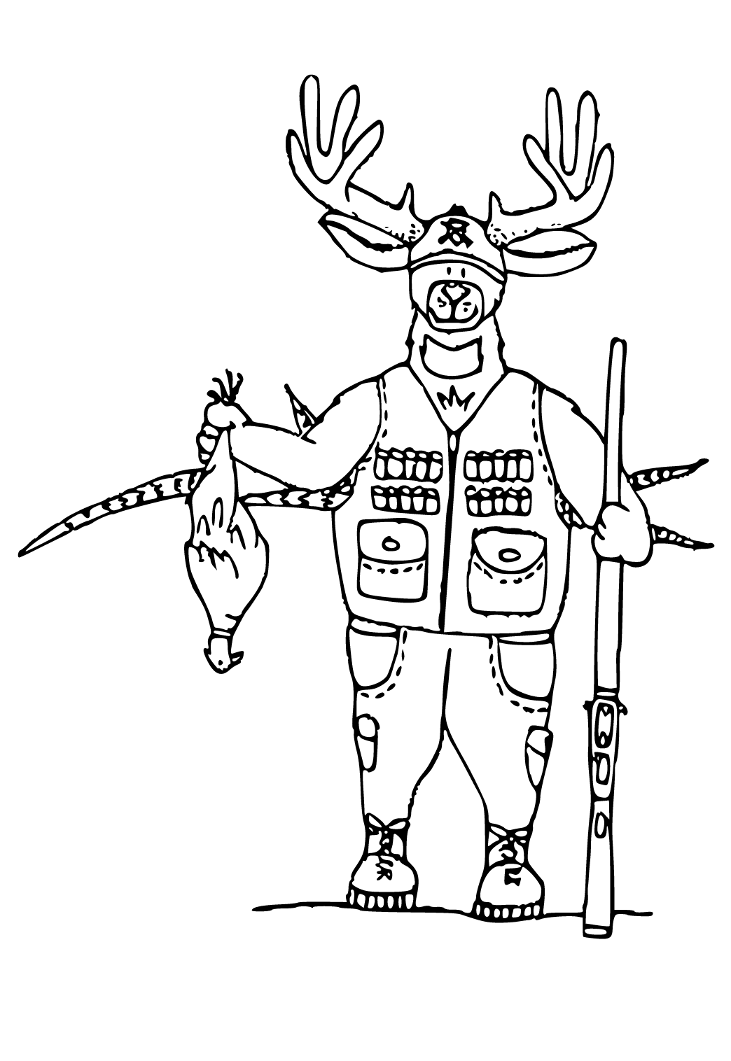 Free Printable Hunting Elk Coloring ...