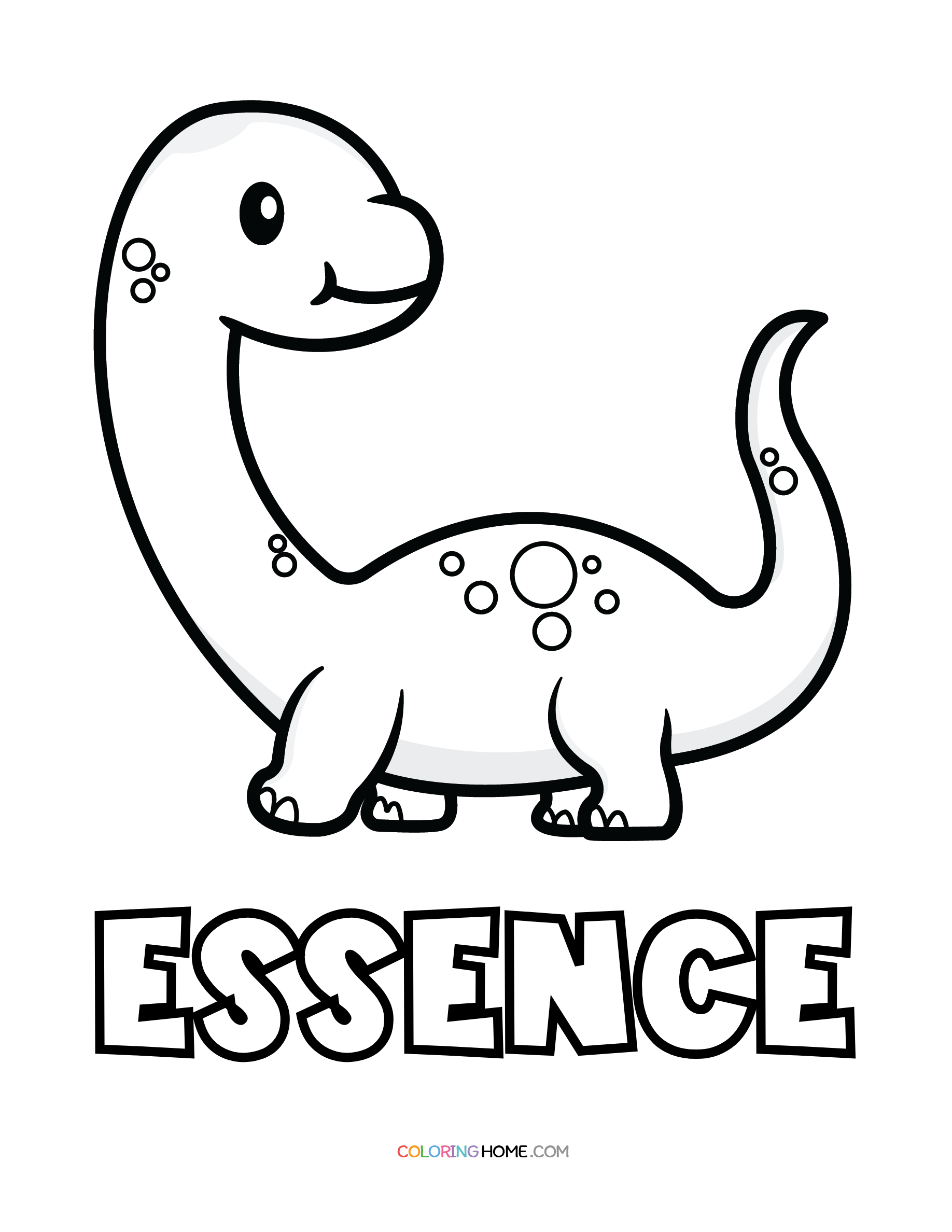 Essence dinosaur coloring page