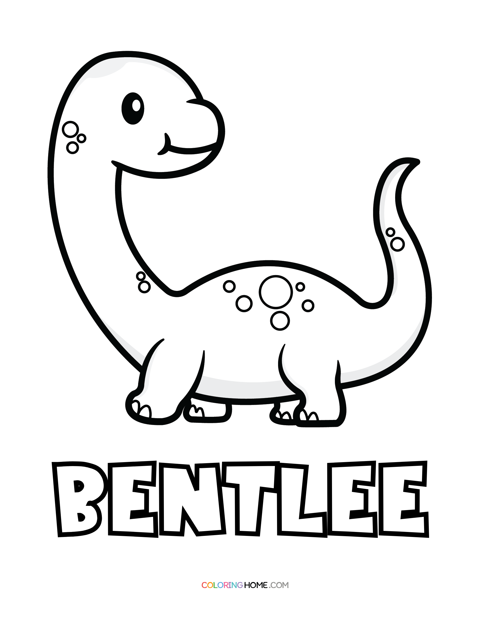 Bentlee dinosaur coloring page