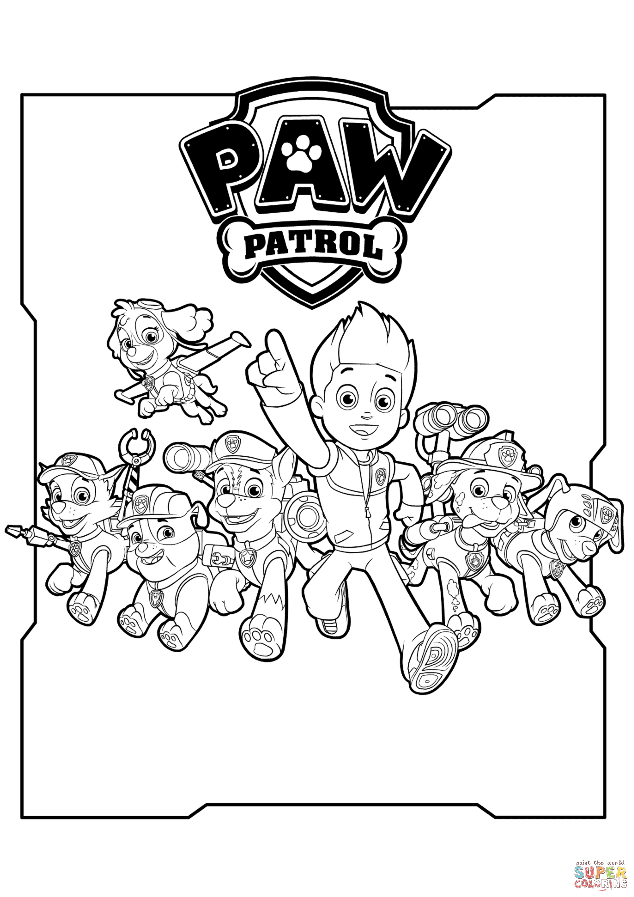 All Paw Patrol Characters coloring page | Free Printable Coloring ...