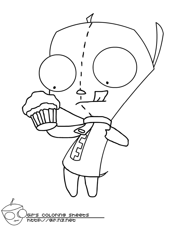 Gir - Coloring Pages for Kids and for Adults