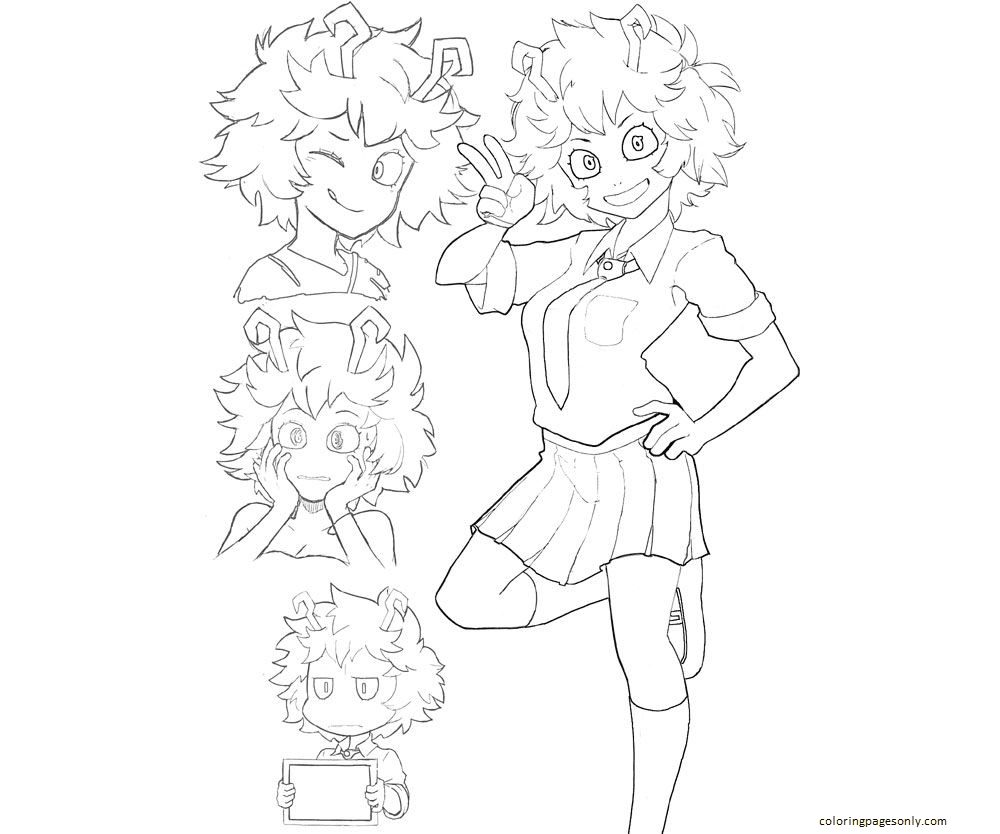 Cute Uraraka Coloring Pages - Uraraka Coloring Pages - Coloring Pages For  Kids And Adults