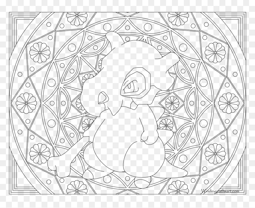 Cubone Pokemon - Cubone Pokemon Coloring Page, HD Png Download - vhv