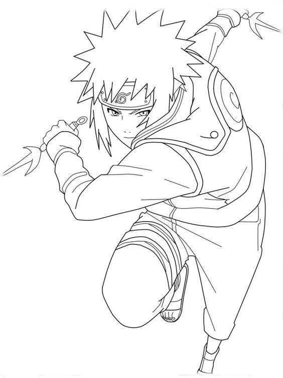 Minato Is Fighting Coloring Page - Free Printable Coloring Pages ...