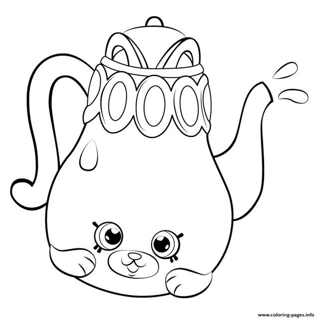 Best Photo of Teapot Coloring Page - entitlementtrap.com | Shopkins colouring  pages, Coloring books, Cute coloring pages