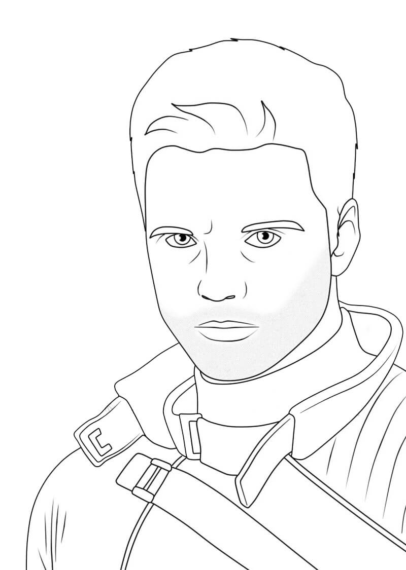 Bucky Barnes Coloring Page - Free Printable Coloring Pages for Kids