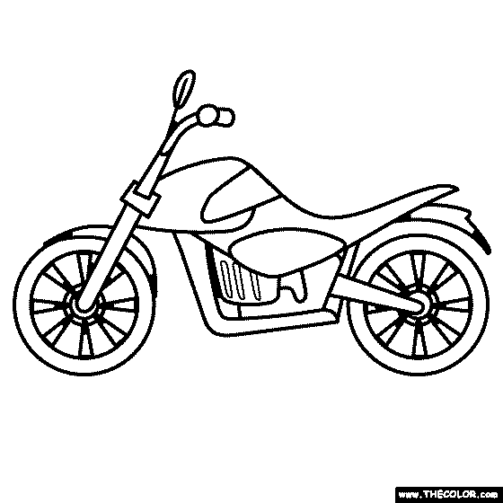 Motorcycles, Motocross, Dirt Bike Online Coloring Pages