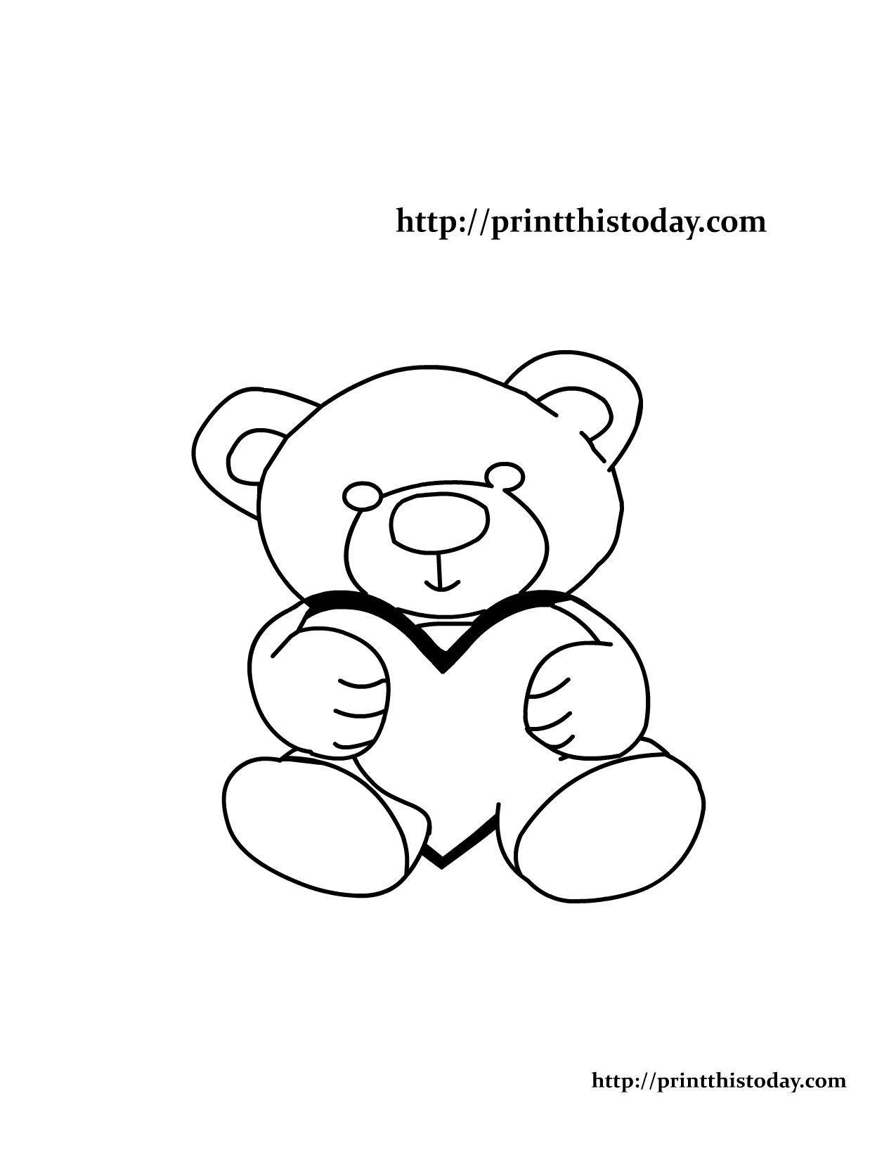 Free Printable Teddy Bear Coloring Pages