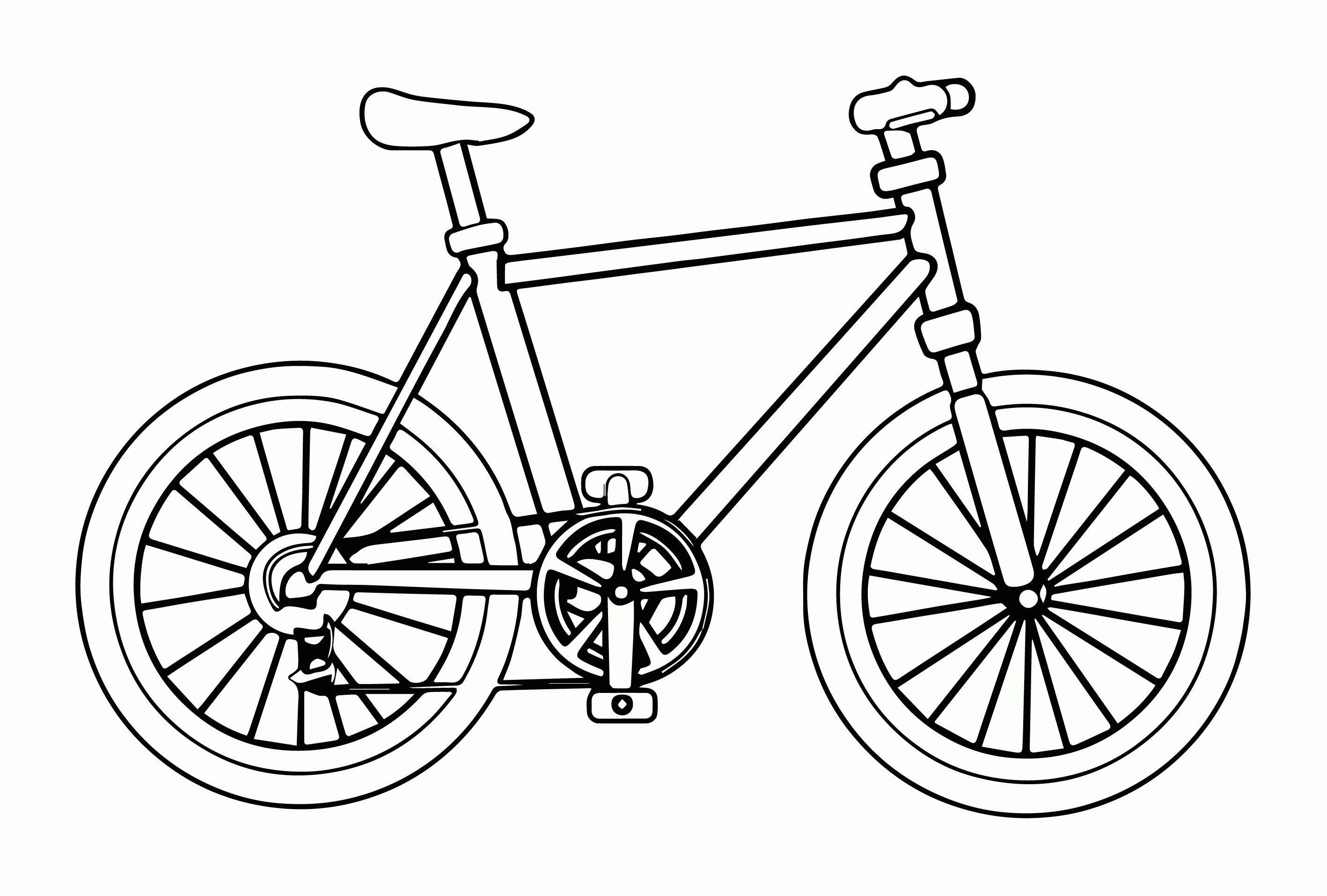 Bike Biycle Coloring Page 06 | Wecoloringpage