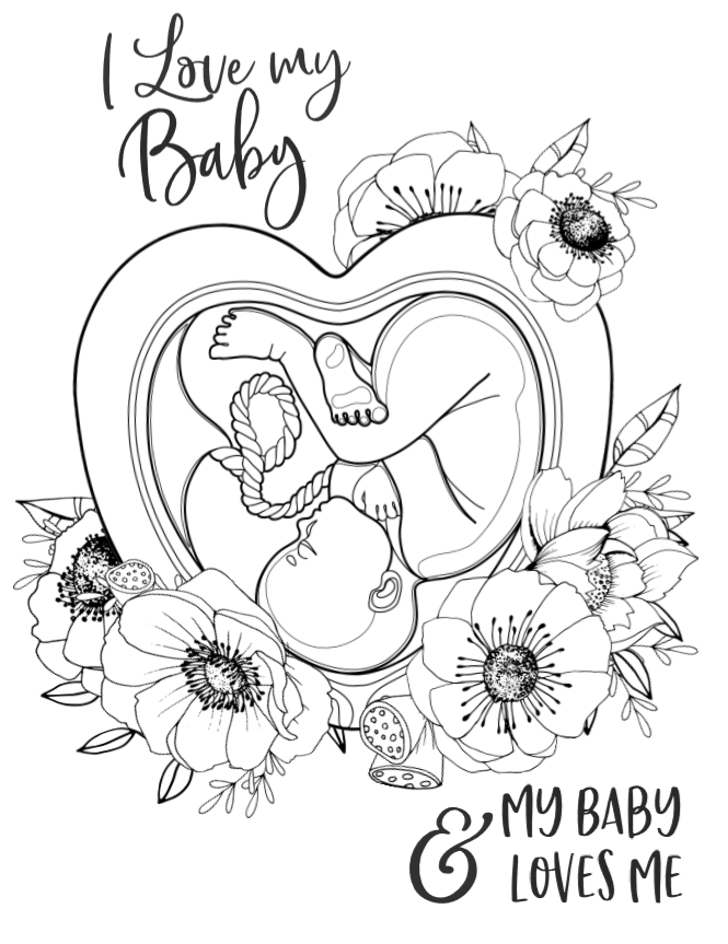 Pregnancy & Birth Affirmation Coloring Pages – Pregnant Mama Baby Life