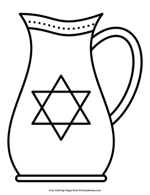 Oil Pitcher Coloring Page • FREE Printable PDF from PrimaryGames