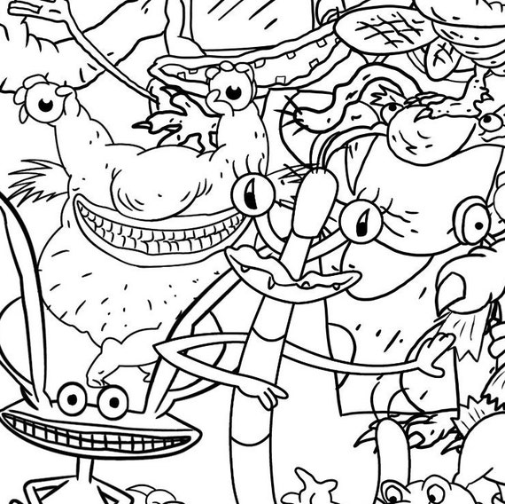 Ahh Real Monsters Ahh Real Monsters Gian Coloring Page Ahh - Etsy
